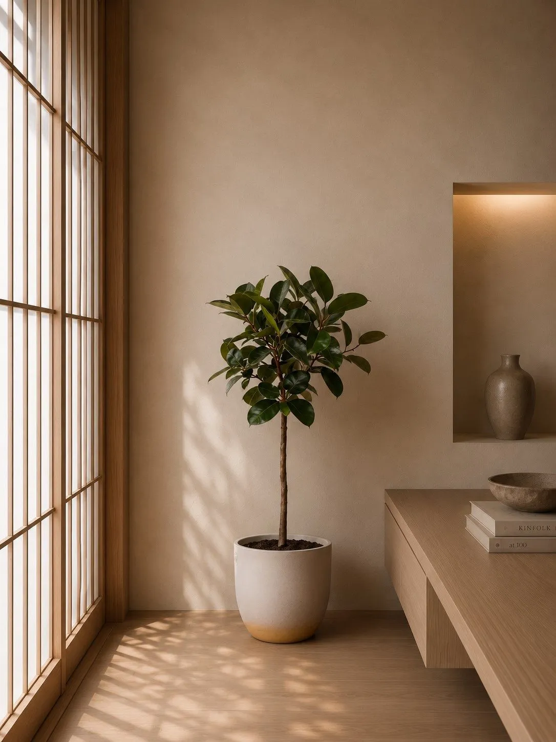 Ficus Elastica Robusta stam - 130 cm