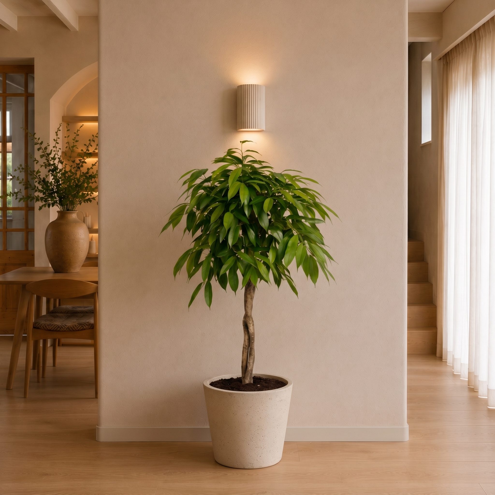 Ficus Amstel King gevlochten stam - 140 cm