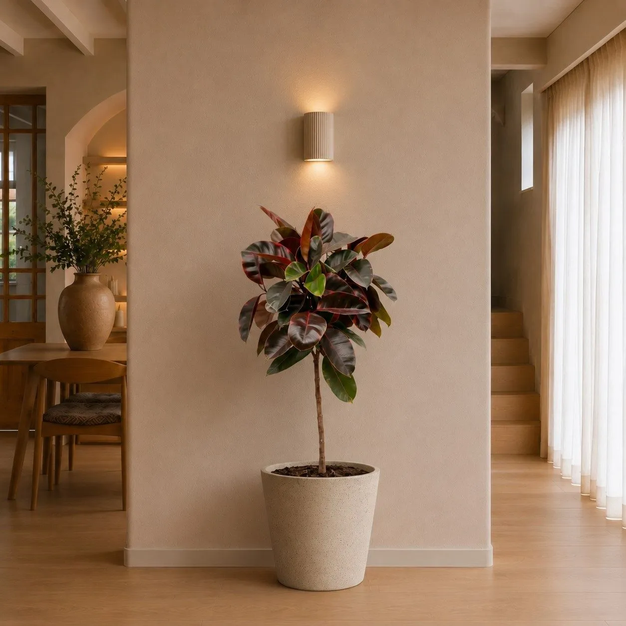Ficus Elastica Belize op stam - 130 cm