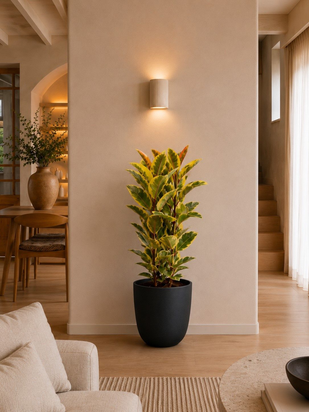 Ficus Elastica Tineke struik - 140 cm Ficus Elastica Tineke struik - 140 cm