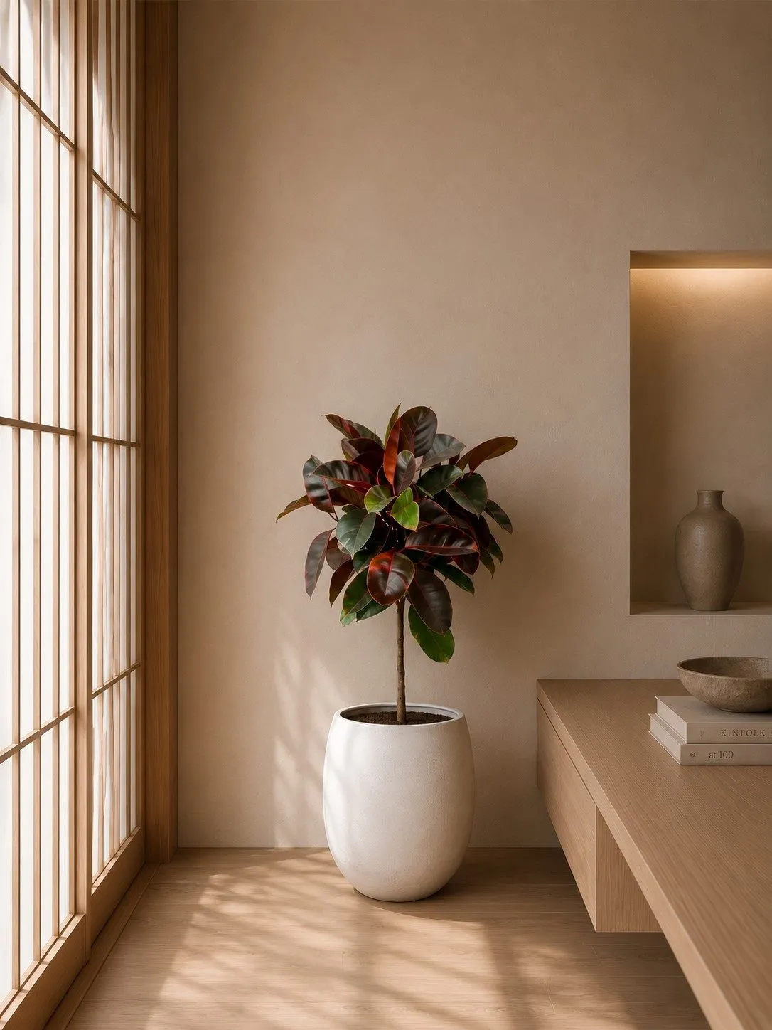 Ficus Elastica Belize op stam - 130 cm